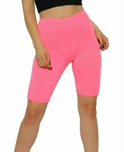 neon pink cycling shorts