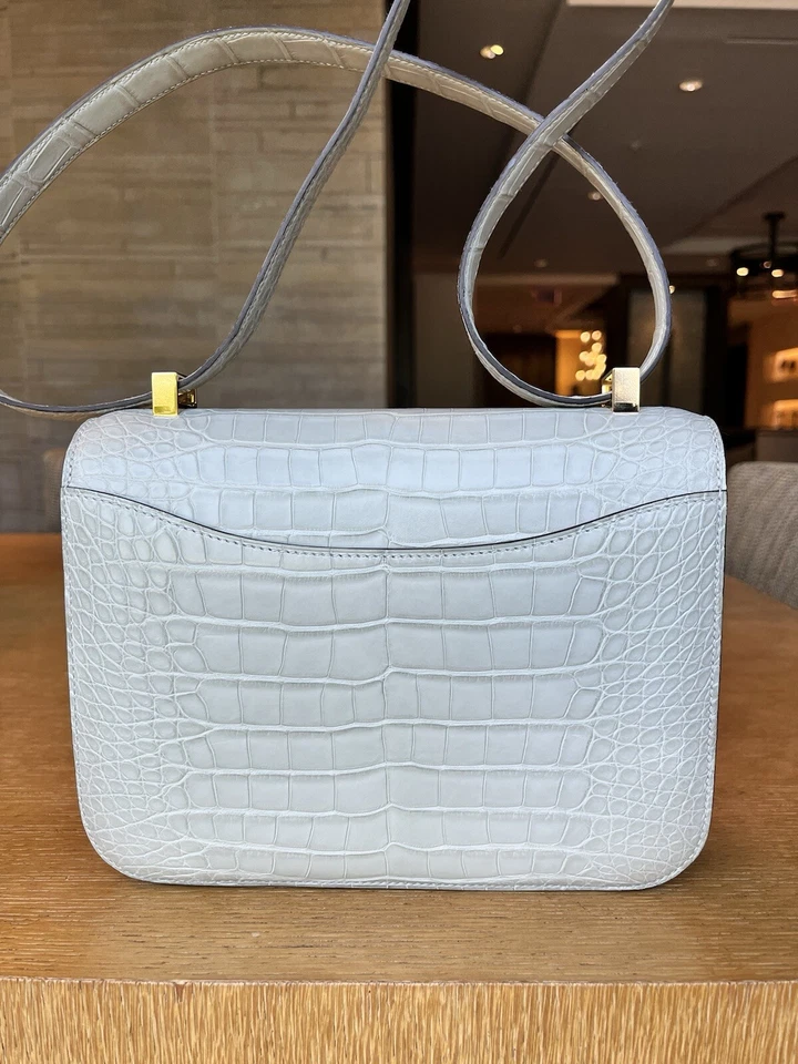 Nuevo Bolso Hermes CONSTANCE 24 Gris Neve. Juego completo CITES Foto 3 de 4