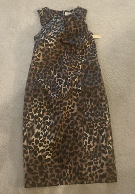 NWT Michael Kors Leopard Print Dress  Size 4