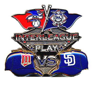 2007 MLB Interleague Play Pewter Pin - Twins vs Padres