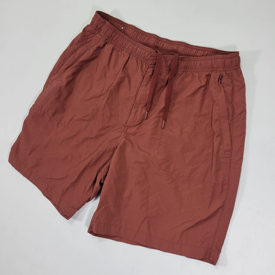 Pantalones Cortos Gap Para Hombre Nylon Burnt Russet Talla Grande/7" Entrepierna Foto 3 de 4