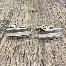 Rectangle Mother Pearl Cufflinks Men Birthday Father’s Day Gift InBox