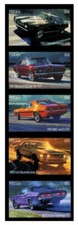US #5715a-5719a 5719c Pony Cars Imperf Strip of 5 without die cuts NDC