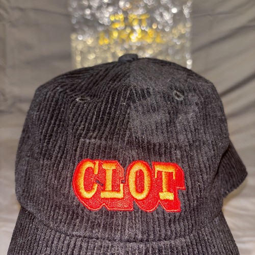 CLOT Shadow Logo Dad Cap Dad Corduroy BLACK Hat - Picture 12 of 14