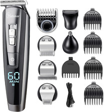 Regolabarba Uomo Tagliacapelli Professionale Barba e Capelli, Testine a lamina, 