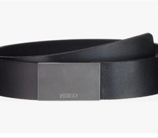 Mens Hugo Boss Leather Dark Blue Belt - Size 90/ 34 Inches (RRP £79)