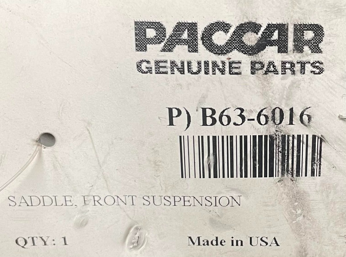 B63-6016 Genuine Paccar Front Suspension Saddle OEM - New | eBay