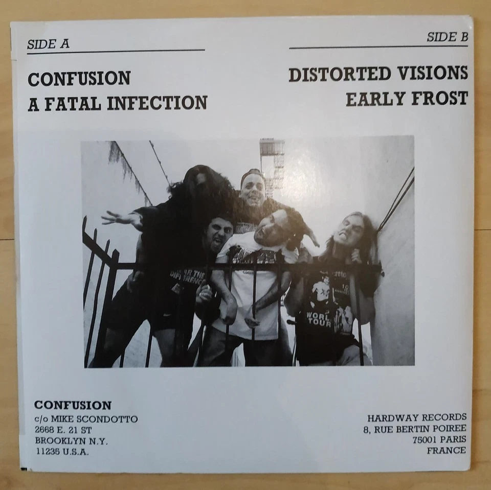 CONFUSION Taste of Hate NYHC  7inch EP 1992 Hardway Records NM - Image 2 of 4