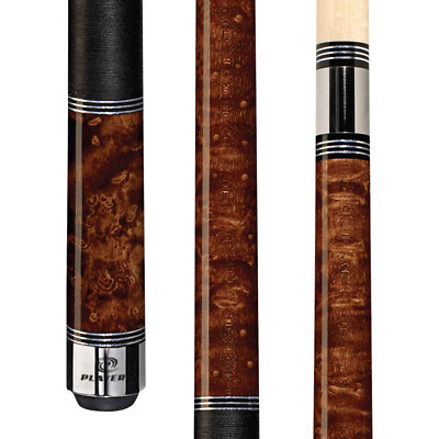 Players Pool Cue Stick   Triple Silver Rings, Selectable 17.5-22.5oz   NEW