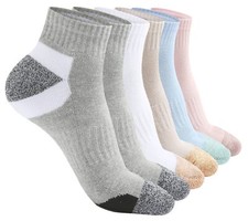 Womens Athletic Ankle Socks Cotton Thick Cushion Low Cut Running Sport Tab So...