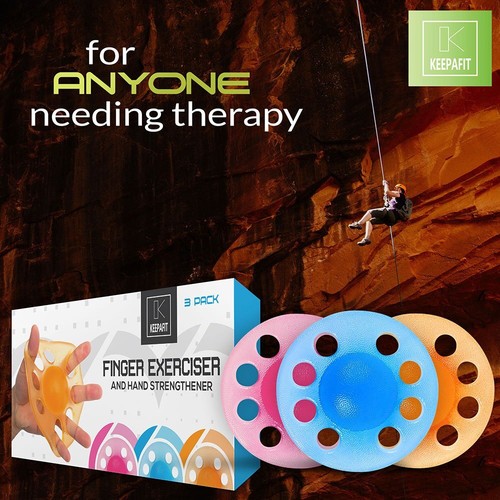 Finger Exerciser & Hand Strengthener 3 PackLight+Medium+Heavy - Picture 5 of 6