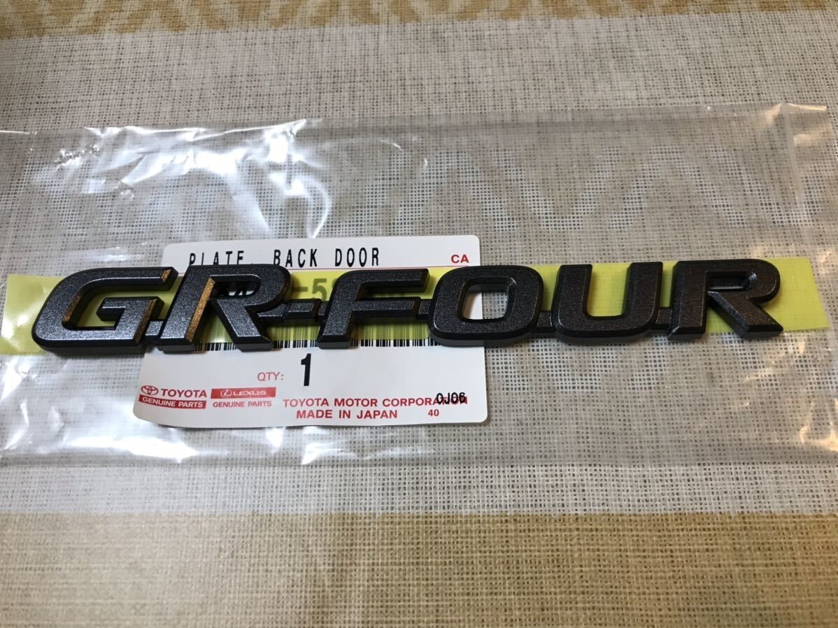 Toyota GR-FOUR Yaris GR GXPA16 MXPA12 Butts door emblem Back door