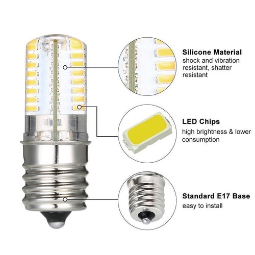 E17 LED 3W Appliance Light Bulb Dimmable Intermediate P1Z6 Bas Microwave P5V0 - Picture 6 of 6