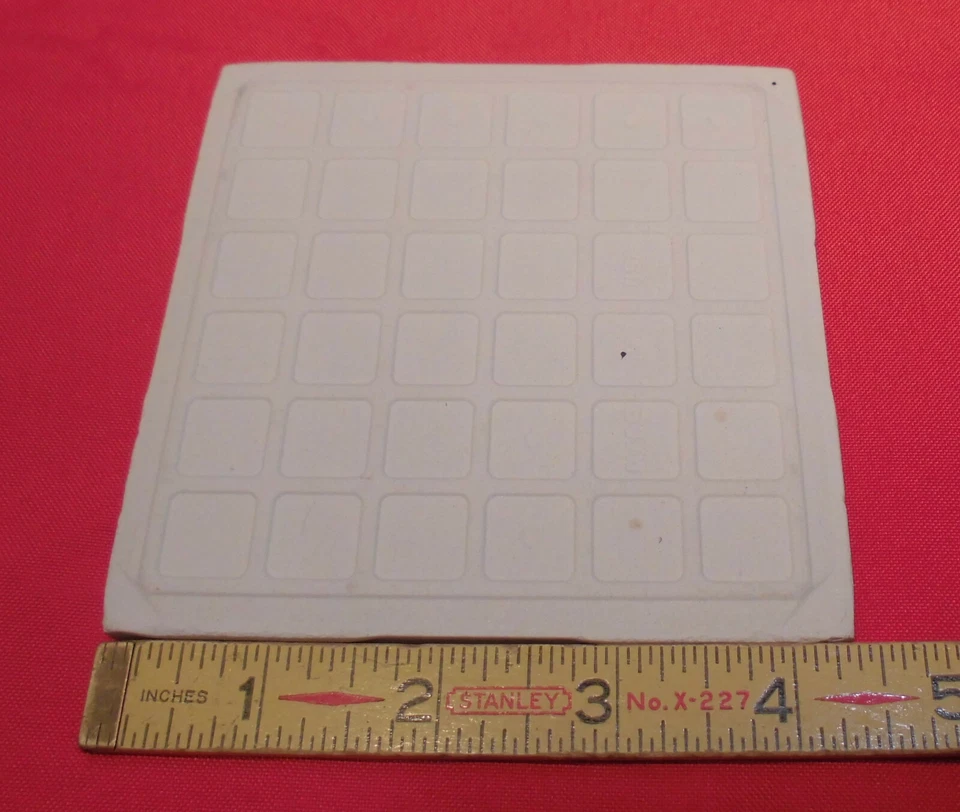 1 pc. *Hueso* Azulejos de cerámica 4-3/8" cristal esmaltado por Florida Tile Co. (NOS) EE. UU. Foto 2 de 4