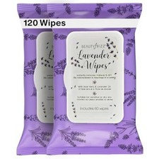 Lavender Face Cleansing Wipes - 120 pcs - Gentle Makeup Remover Wipes for Fac...