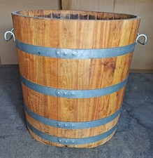 Pflanzenkübel, Blumenkübel aus Akazie, handgefertigt - neu