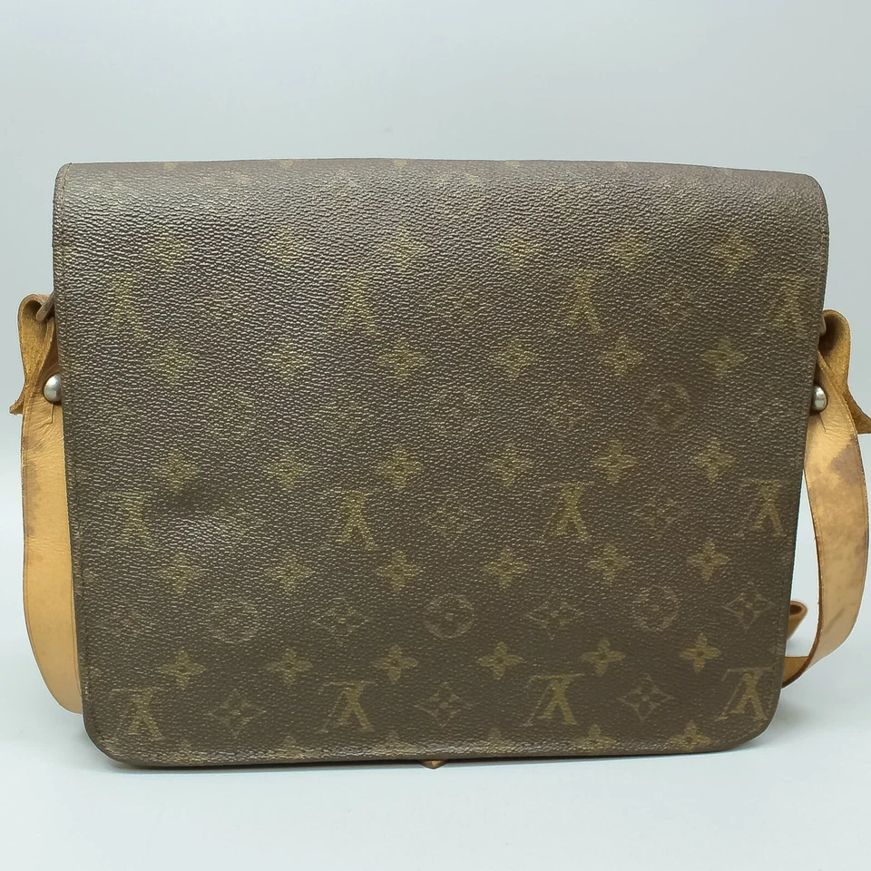 LOUIS VUITTON CARTOUCHIERE GM Old Model Crossbody Shoulder Bag Purse Monogram - Image 2 of 4