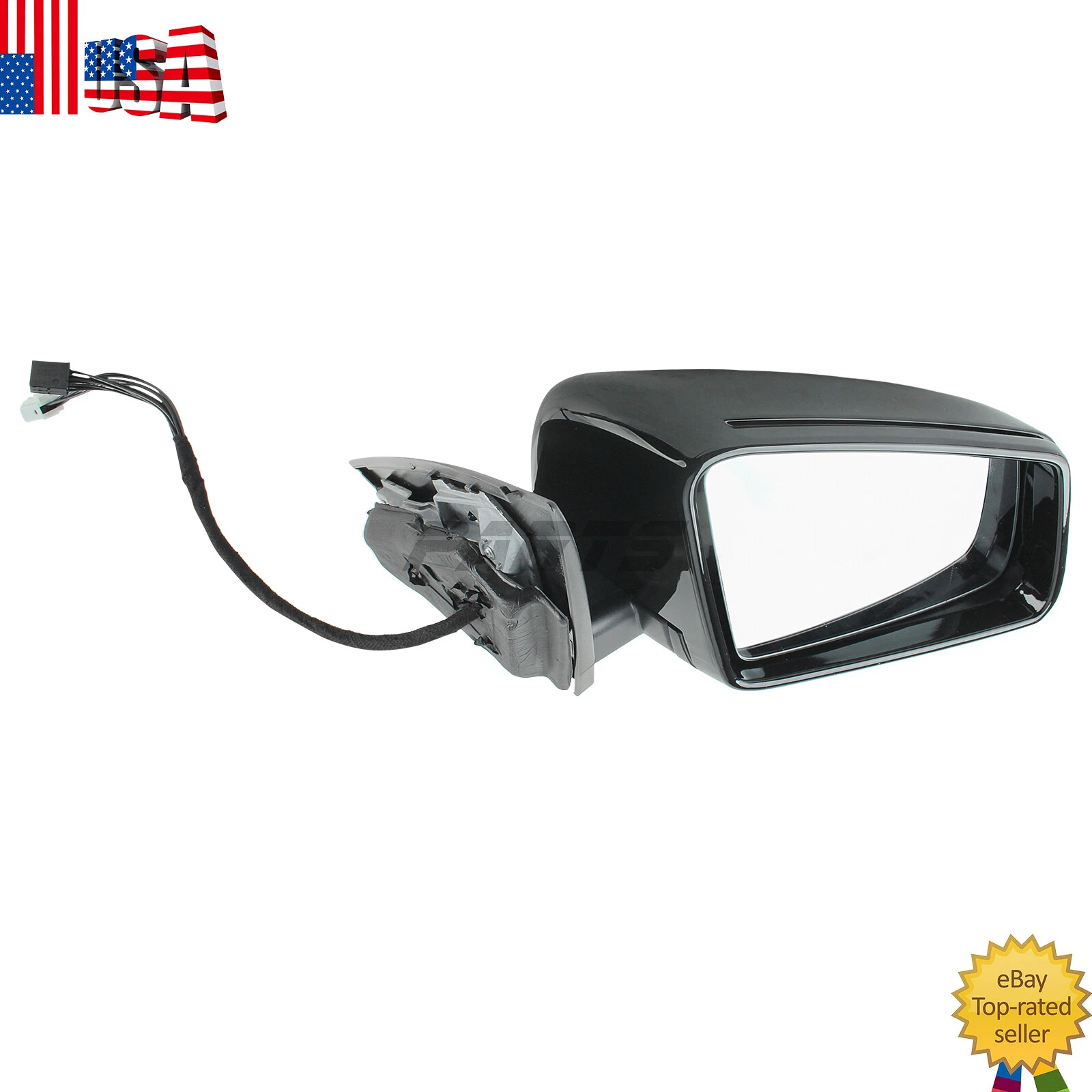 BLACK RIGHT PASSENGER SIDE MIRROR FOR MERCEDES-BENZ C250 C300 C350 2010-2014