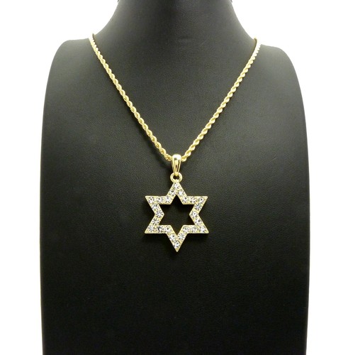 NEW 6-POINT STAR PENDANT & 24" BOX/CUBAN/ROPE CHAIN HIP HOP NECKLACE XMP73 - Picture 10 of 16