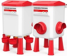Chicken Feeder and Waterer, Hanging Poultry Feeding, Chicken Coop Accessories, L