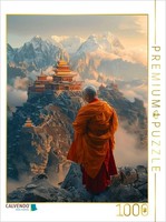 Calvendo Puzzle Buddhist Monk In The Mountains | 1000 Pieces, Finished Size 25.2