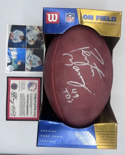 Peyton Manning -  Colts Broncos- Autographed Official NFL Football Wilson  COA