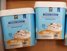 2 Pack Member's Mark French Vanilla Cappuccino Beverage Mix 48 Oz.