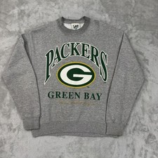 Vintage Greenbay Packers Sweatshirt Mens M Gray Lee Sport Football Made In USA