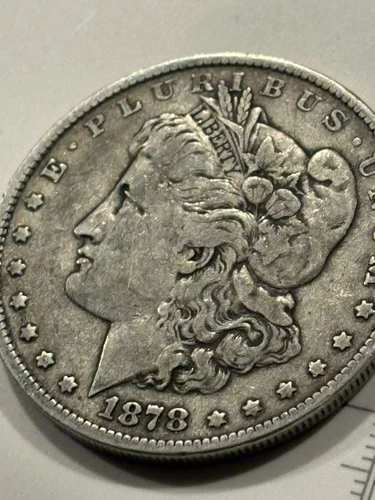 1878 P Morgan Silver Dollar 7TF VF Circulated $1 US Coin