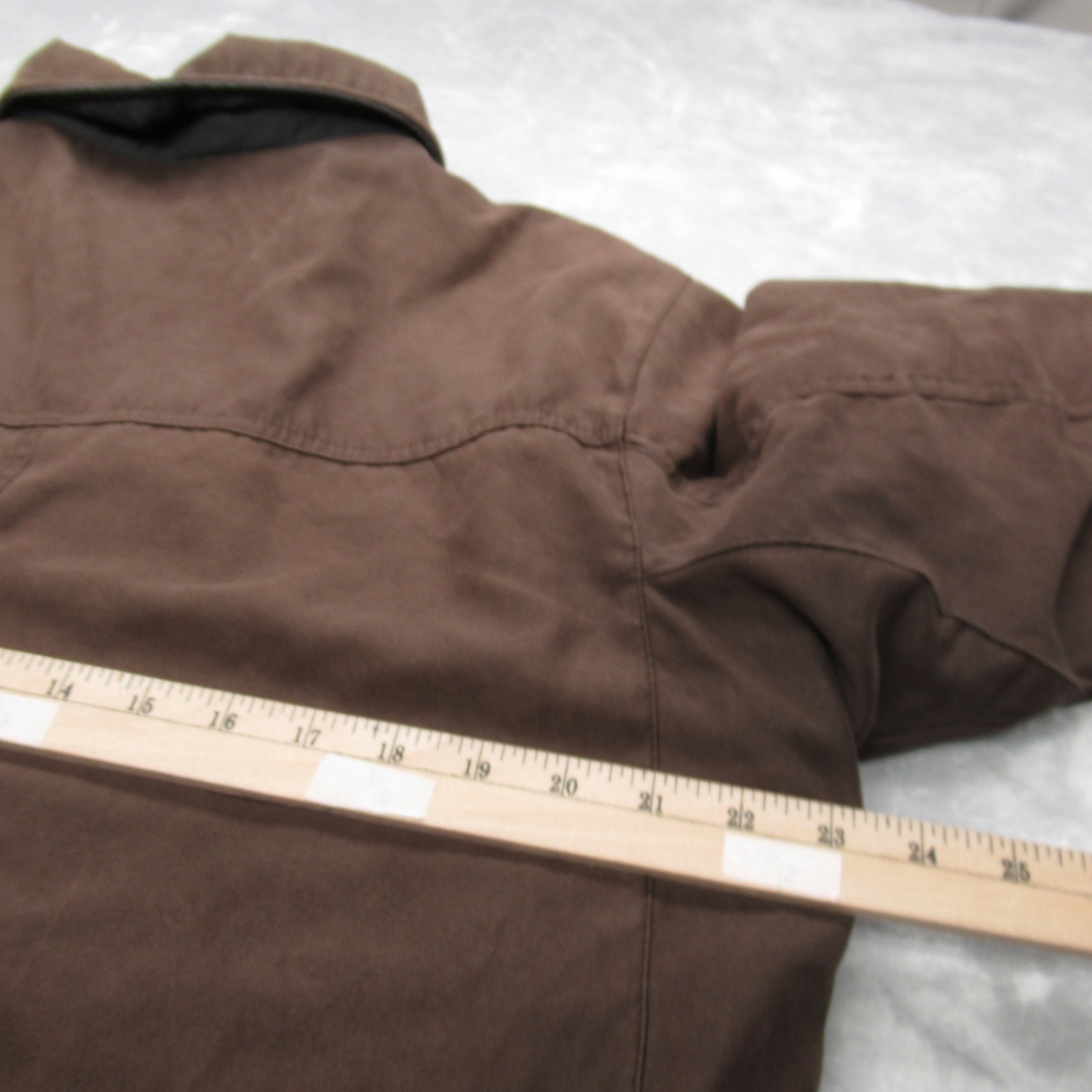 Columbia Jacket Mens Medium Brown Suede Zip Pockets Collared Insulated Full Zip thumbnail 14
