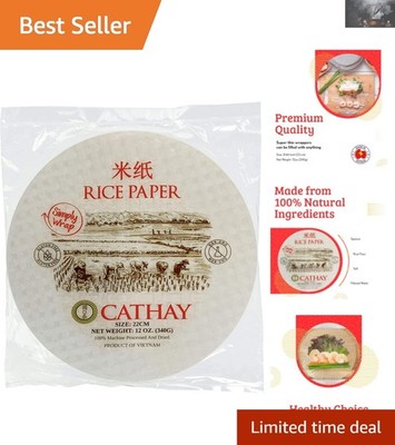 Versatile 30 Pack Rice Wrappers for Spring Rolls | Non-GMO & Natural Ingredients