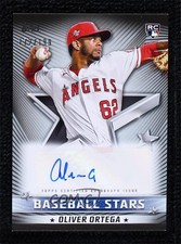 2022 Topps Series 2 Baseball Stars Black 172/199 Oliver Ortega #BSA-OO Auto 0r8j