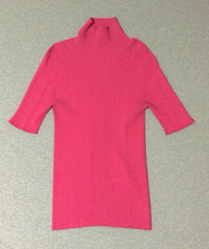 VTG ESCADA Sport Turtleneck XL Pink Ribbed 90s Barbie