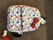 Hello Kitty Mini Backpack White With Tuxedo Sam, Hello Kitty, Little Twin Stars