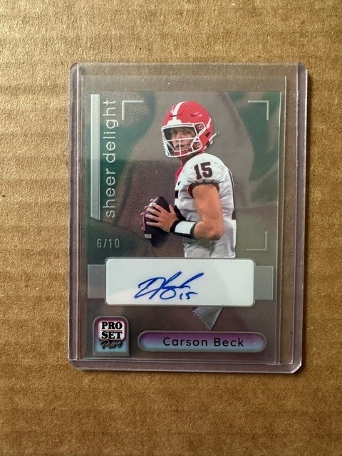 Carson Beck 2023 Pro Set Pure Sheer Delight Auto /10 #SD-CB1