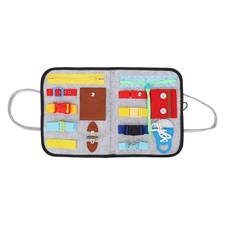 Activity Sensory Board Portable Zip Button Basic Skills Foldable Sensory Board