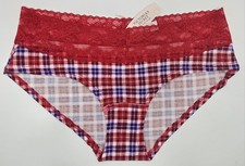 VICTORIA  S SECRET Soft Cotton blend Lace Low Rise Hip Hugger Panty Size S/P Lace