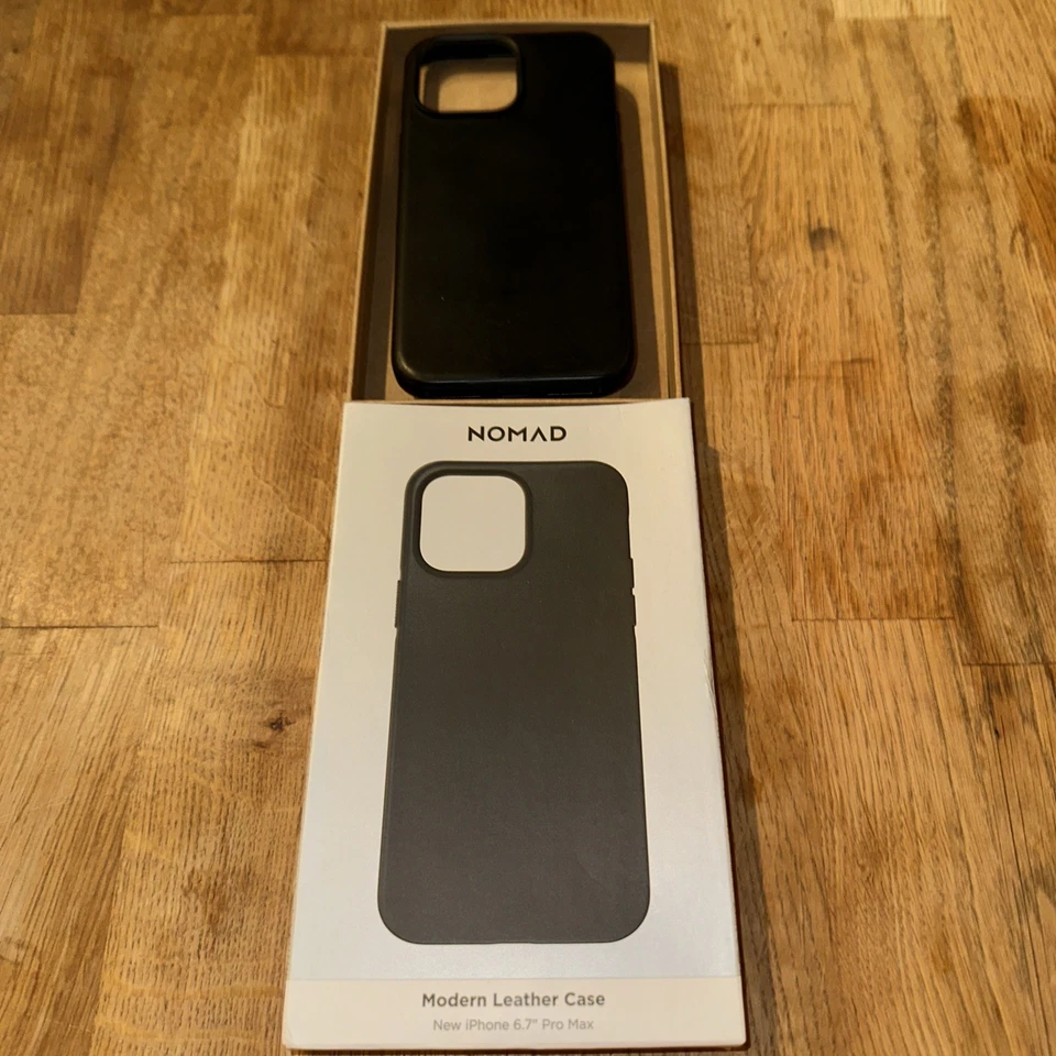 Nomad Moderno Cuero Con Estuche Magsafe para Apple iPhone 14 Pro Max Negro Foto 2 de 4