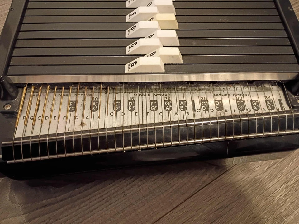 Oscar Schmidt OS73B 15-Chord 1930 Autoharp, Negro Foto 3 de 4