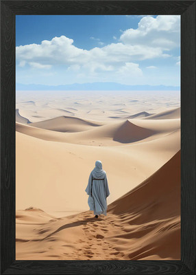 Weite Wüste Sci Fi Design gerahmtes Wandbild Poster Leinwanddruck Bild