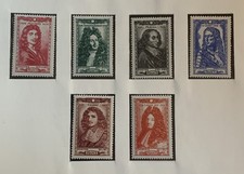 Timbre France - 1944 Hommes Célèbres - lot  n° 612 à 617 - Neufs - Charnière