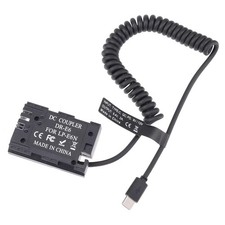 PD Type-C to LP-E6 Dummy Battery DR-E6 DC Coupler For Canon 6D 7D R5 R6 80D 90D
