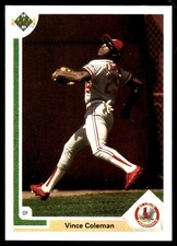 Vince Coleman 1991 Upper Deck #461 Cardinals MLB READ FREE SHIPPING AutographDen