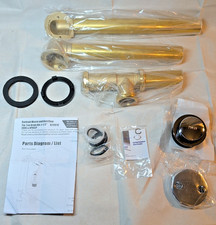 Kit de drenaje de bañera de latón Artiwell 629919CP punta punta tapón placa de desbordamiento cromo