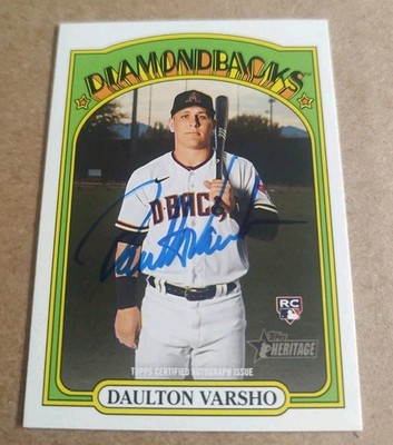 2021 Topps Heritage Real One Auto #ROA-DVA Daulton Varsho Rookie Diamondbacks RC