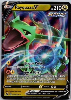 Rayquaza V Ultra Rare Crown Zenith 100/159 NM