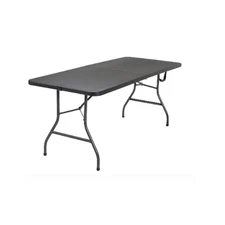 Cosco 14678BKH1 6 Foot Centerfold Folding Table, Black