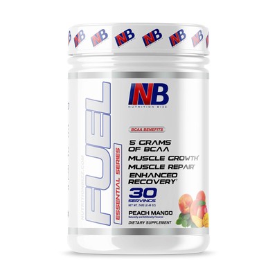 NutritionBizz BCAA Powder, Peach Mango, 30 Servings