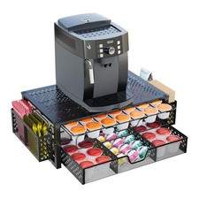Coffee Pod Holder for K Cups, with 2 Tier Slidng Storage Drawer and Coffee Ac...