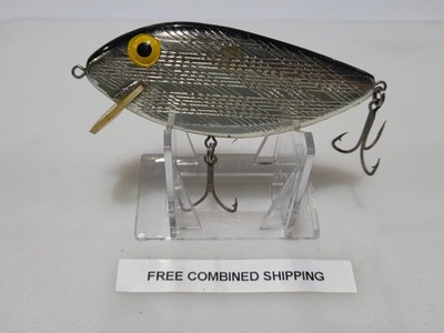 Vintage Storm Thin Fin 3.5'' Crankbait Metallic Silver Black Back